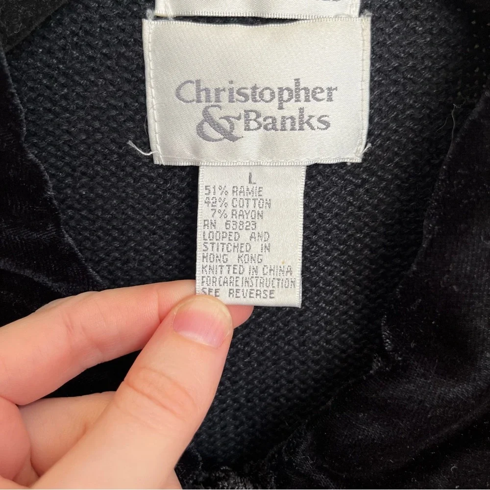 vintage velvet collar floral embroidered cardigan - Picture 4 of 12